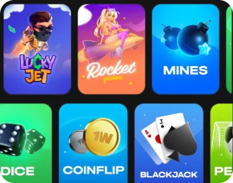 Choose the game on the 1win casino website and play