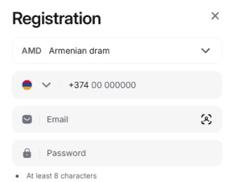 Create a 1win account