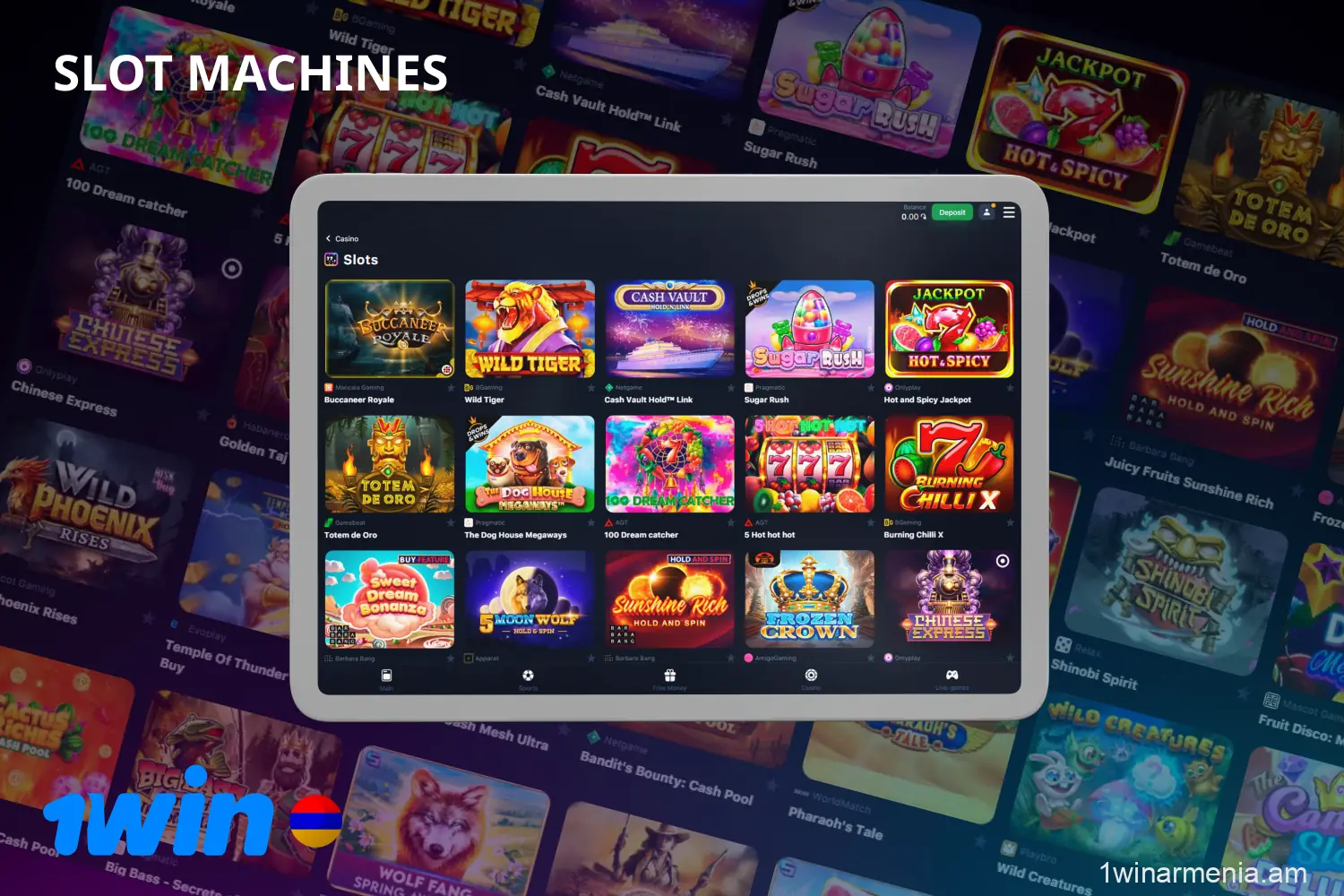 1win users have access to more than 10,000 slots from well-known and licensed providers such as Pragmatic Play, NetEnt, BGaming, PG Soft, etc.