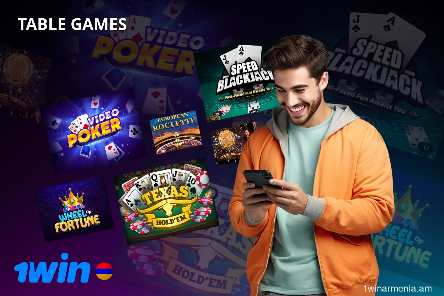 Table games are a popular section of 1win Armenia casino among card and board game lovers